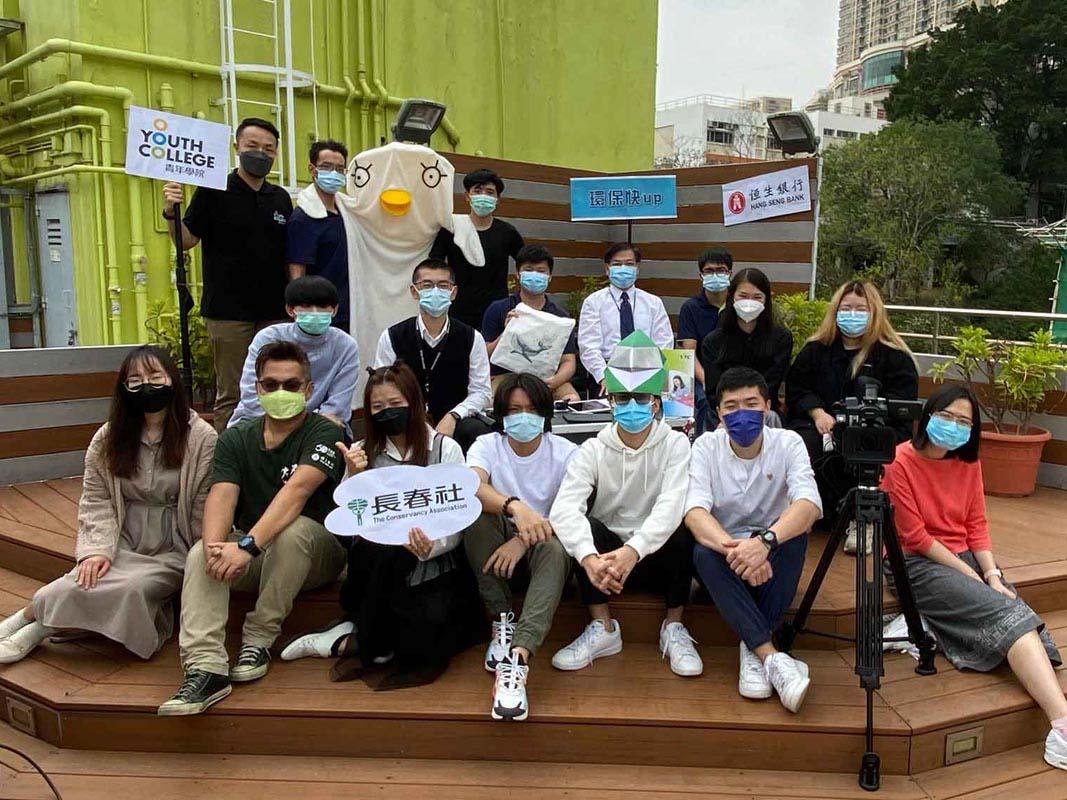 Business students participated in the “Environmental Talk Express” Live broadcasting programme by CAHK.