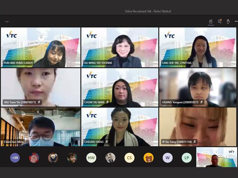 Group photo with guest speaker of the online recruitment talk  