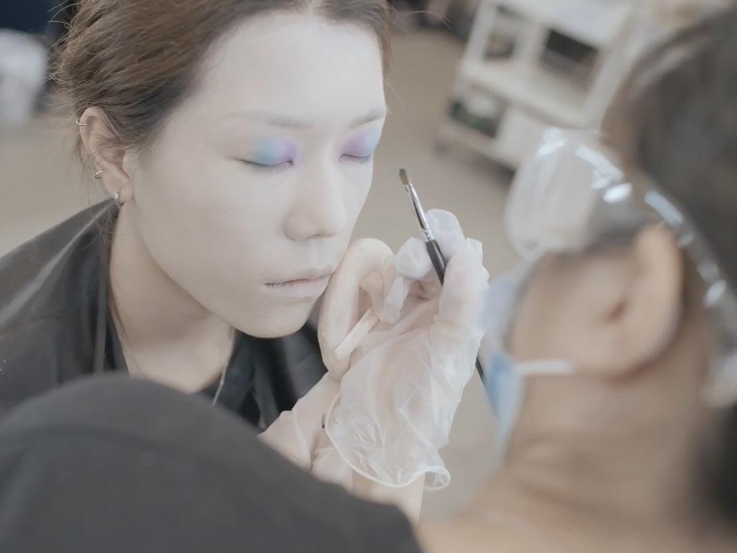 Activity Highlights of the preparation of 1st concept – students practised and prepared the stage make-up 