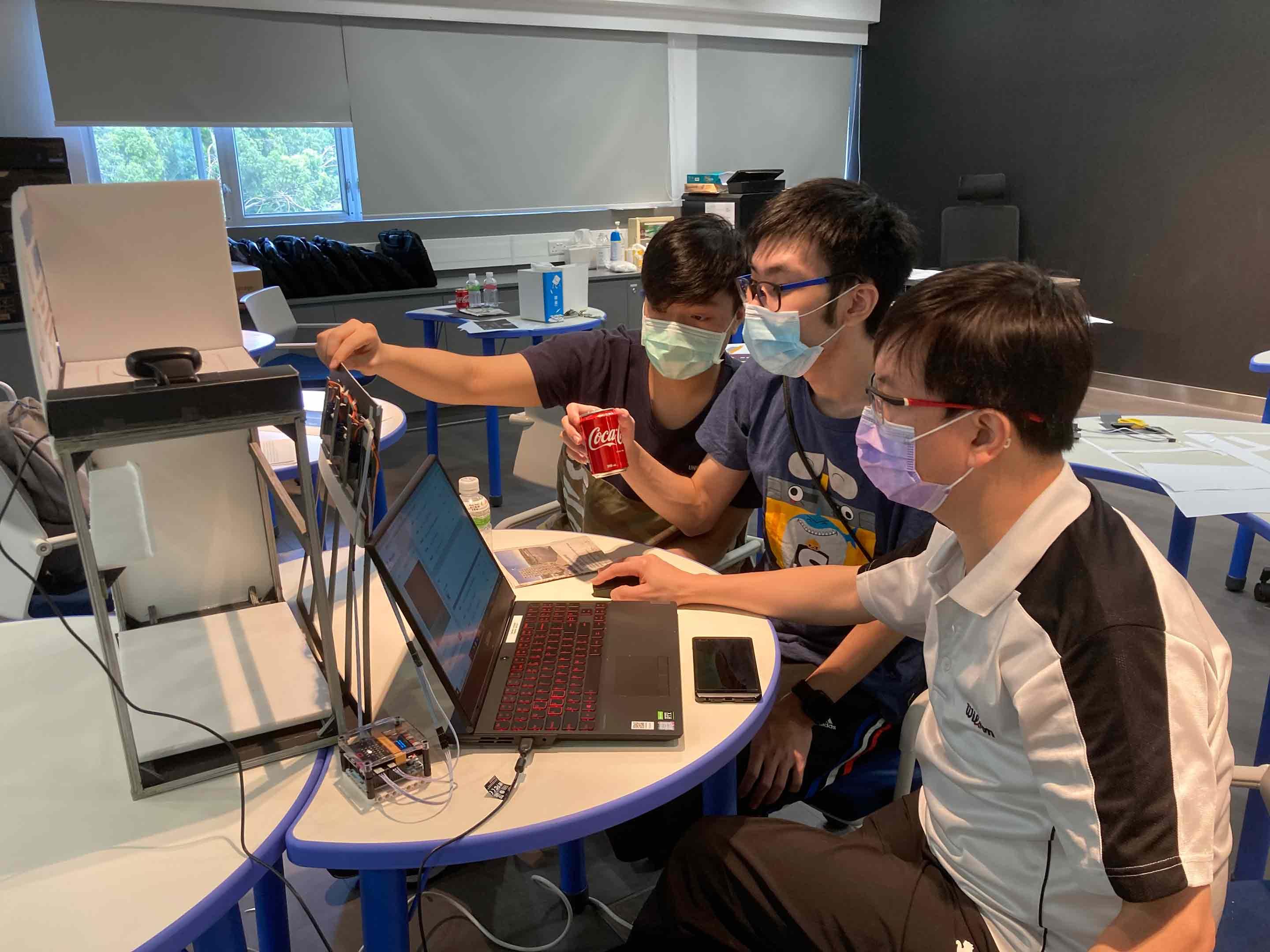 Teacher and students worked together to complete the protocol design.